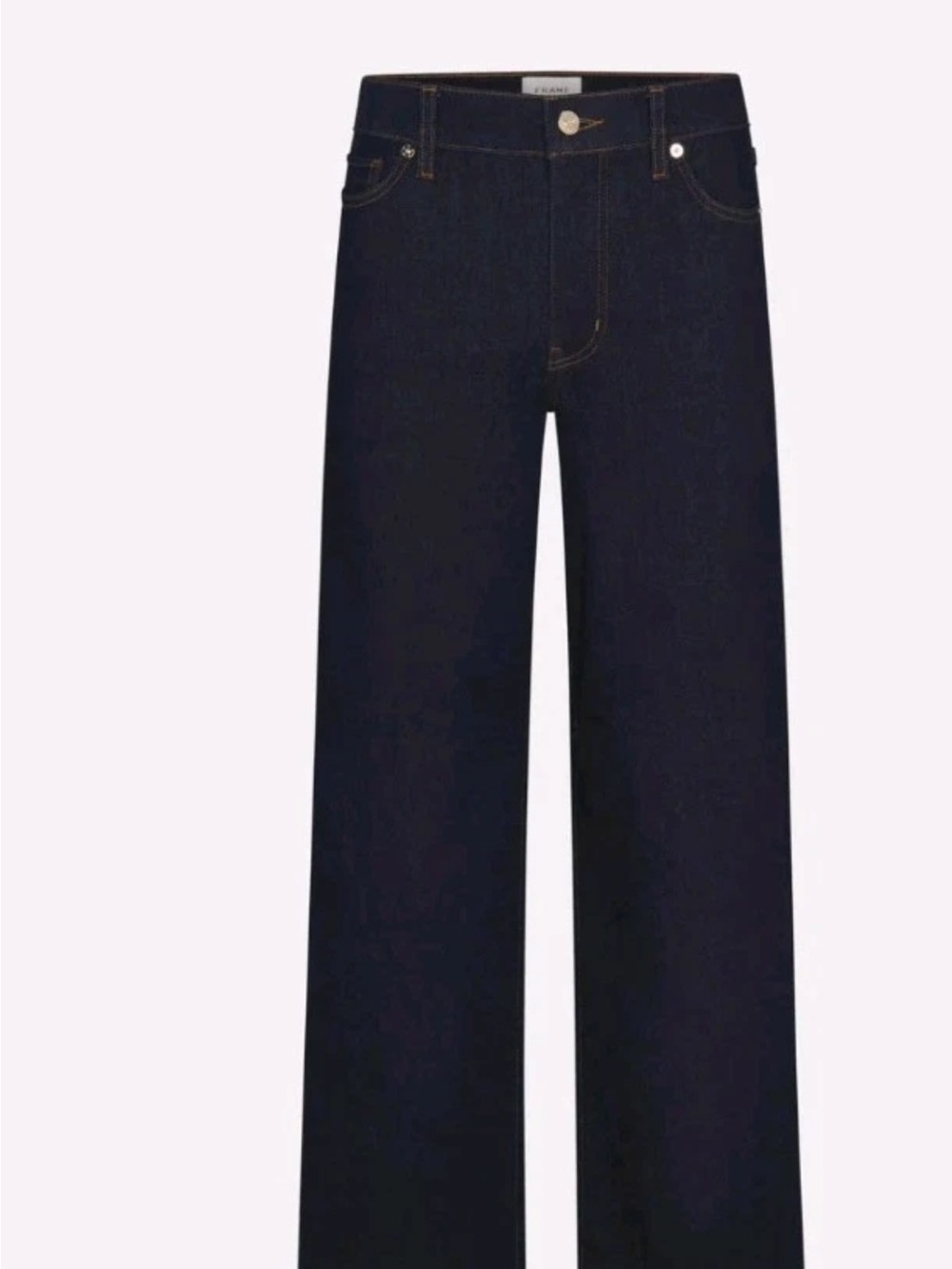 Frame Denim Le Slim Palazzo Long Jeans in Dark Blue